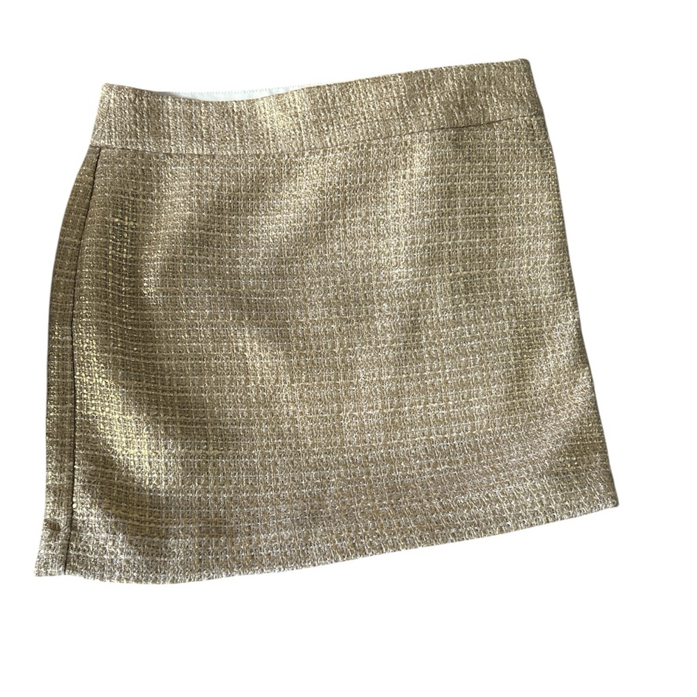 Banana Republic Gold Mini Skirt